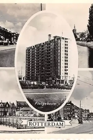 Szybka dostawa Rotterdam Zuid Groeten uit Groene Hilledijk Lange Geer Flatgebouw Polderlaan en Putschebocht met Gereformeerde Putscheplein Kerk HC56294