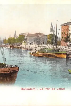 Rotterdam Le Port de Leuve Leuvehaven Binnenvaart schepen 1900 HC56391 Kup teraz