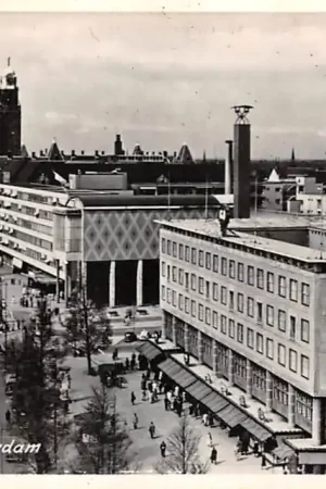 Popularny Rotterdam Coolsingel met Hollandse Bank Unie Beurs HC56379