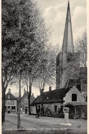 Ekspresowa dostawa Wateringen Dorpsplein met Ned. Hervormde Kerk en auto Westland HC55914