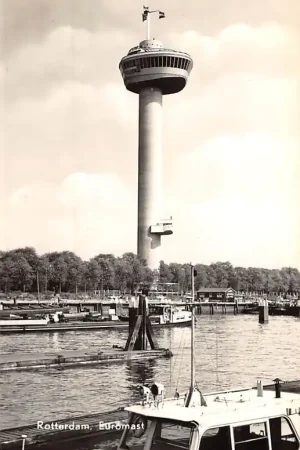 Rotterdam Euromast Binnenvaart schepen Maas 1960 HC55842 Nowość