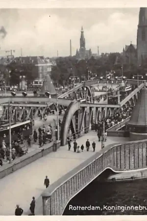 Rotterdam Koninginnebrug RET Trams 1937 HC55774 Bezpieczna płatność