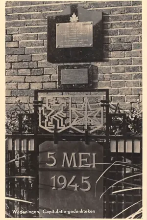 Wageningen Capitulatie-gedenkteken 5 Mei 1945 WO2 Monument HC55753 Oferta limitowana