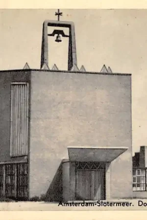 Amsterdam Slotermeer Doopsgezinde Kerk d'Olijftak 1961 HC55551 Autentyczny