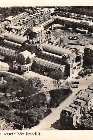 Amsterdam Paleis voor Volksvlijt KLM Luchtfoto voor de brand van 18 april 1929 HC55548 Ekspresowa dostawa