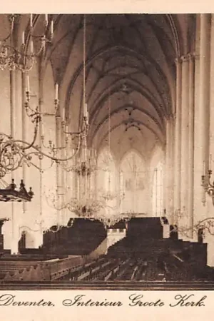 Autentyczny Deventer Interieur Groote Kerk 1919 HC55423