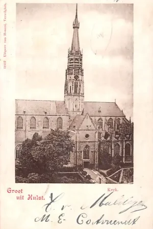 Hulst Groet uit 1901 Kerk Zeeuws-Vlaanderen HC55314 Premium