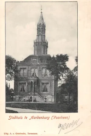 Aardenburg Stadhuis (Voorheen) 1901 Zeeuws-Vlaanderen HC55313 Oryginalny