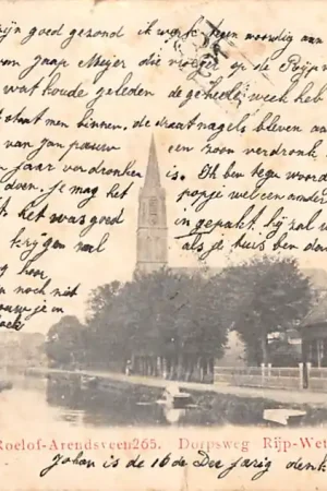 Rijpwetering Rijp - Wetering Dorpsweg met R.K. Onze Lieve Vrouwe Geboorte Kerk 1902 Kaag en Braassem De Kaag HC55279 Zwrot pieniędzy