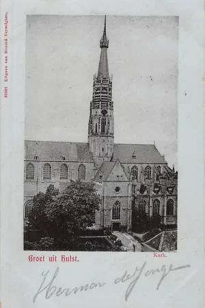 Ostatnia szansa Hulst Groet uit 1903 Kerk Zeeuws-Vlaanderen Zeeland HC55133