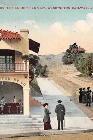 USA Incline Station Los Angeles and Mt. Washington Railway , Los Angeles California Noord-Amerika Spoorwegen Treinen HC55123 Premium