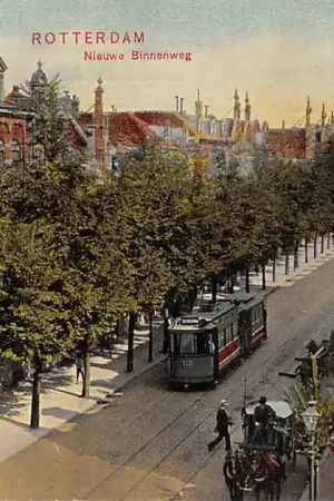 Rotterdam Nieuwe Binnenweg met tram 112 lijn 8 1908 HC54943 Ekspresowa dostawa