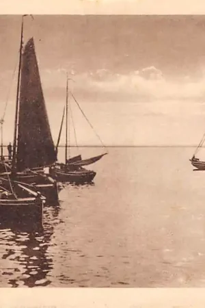 Tani Hoorn 't Houten Hoofd met zeil schepen 1925 Zuiderzee HC54935