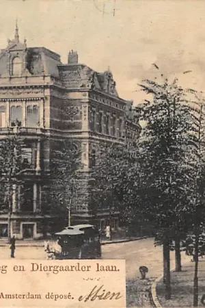 Rotterdam Stationsweg en Diergaarder laan met Paardentram 1903 Tram HC54931 Zwrot pieniędzy