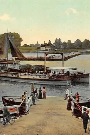 Ostatnia szansa Nijmegen Gierpont Veer Binnenvaart schepen Scheepvaart 1908 HC54921