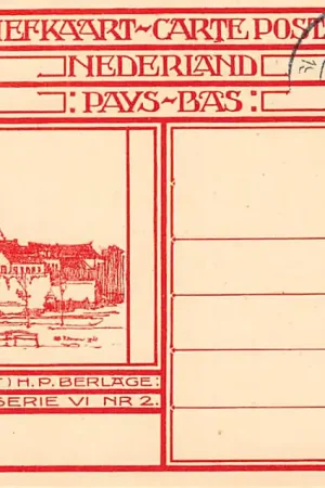 Kup teraz Rhenen Kunertoren H.P. Berlage Serie V! Nr. 2 Afbeelding op briefkaart met 10 cents opdruk op 12,5 cent en dagstempel Oudewater 13 X 11 1927 Filatelie Postzegels HC54852