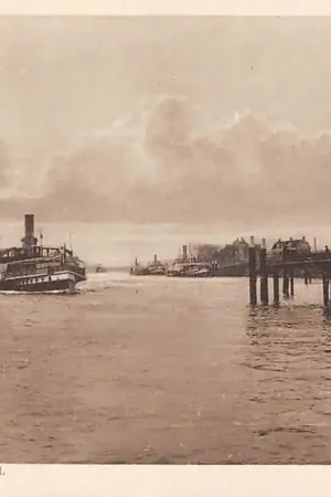Schoonhoven Aankomst Stoomschip Reederij op de Lek Binnenvaart schepen Scheepvaart HC54839 Tylko dziś