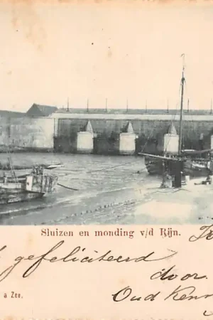 Katwijk aan Zee Sluizen en monding van de Rijn Kleinrondstempel Katwijk a\\/d Rijn 30 APR 00 HC54836 Ekspresowa dostawa