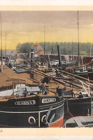 Vreeswijk Koninginne-Sluis Clasina Binnenvaart schepen Scheepvaart Nieuwegein HC54826 Oryginalny