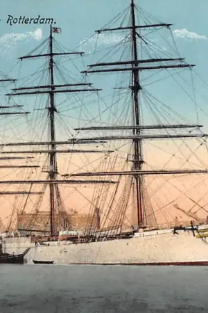 Rotterdam 4 master op de Maas 1915 Scheepvaart Schepen HC54820 Popularny