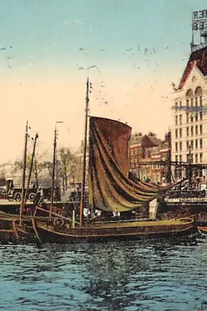 Tylko dziś Rotterdam Bolwerk Witte Huis en schepen 1915 HC54818