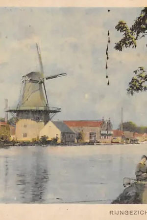 Alphen aan den Rijn Rijngezicht bij Gouwsluis Molen HC54767 Autentyczny