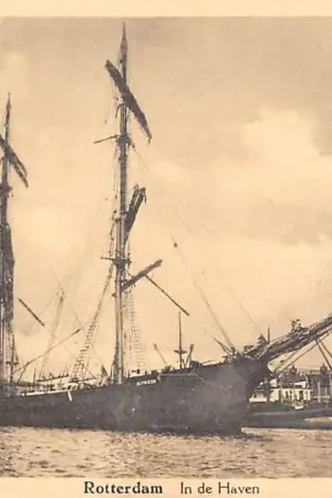 Rotterdam In de Haven Driemaster Elfrieda 1934 Zeil Zee en binnenvaart schepen Scheepvaart HC54712 Oferta