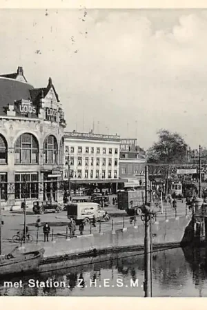 Rotterdam Hofplein met Station Z.H.E.S.M. Tram Molen Spoorbrug HC54657 Rabat