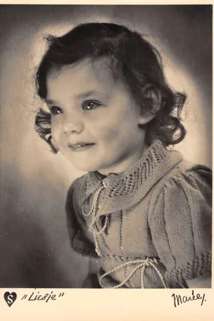 Autentyczny Fantasie Kind Liesje Hartediefjes 1943 Vintage HC54606