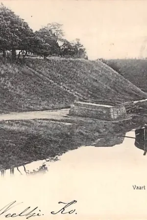 Hilversum Vaart van af Hondenbrug 1905 Binnenvaart schepen HC54574 Nowość