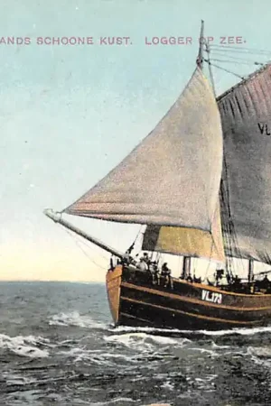 Najlepsza cena IJmuiden Neerlands schoone kust Logger op zee Vl 172 Vissers schip Vlaardingen 1917 HC54528