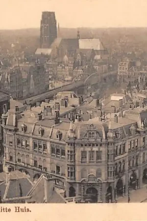 Rotterdam Panorama van af het Witte Huis Tram 1911 HC54513 Popularny