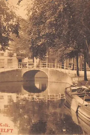 Wysoka jakość Delft Kolk Binnenvaart schip Kolk 1909 Schepen HC54460