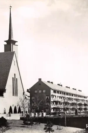 Rotterdam Blijdorp Statensingel met Gereformeerde Statensingel kerk en Ned. Hervormde Prinsekerk HC54434 Oferta limitowana