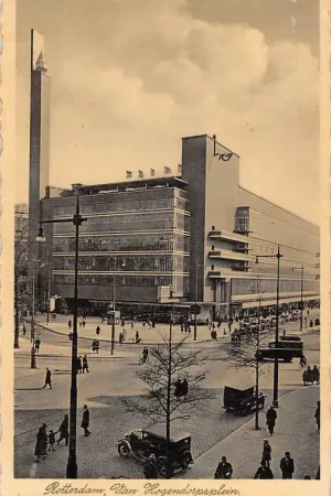 Rotterdam Van Hogendorpplein Bijenkorf Auto Jaren 30 HC54410 Popularny