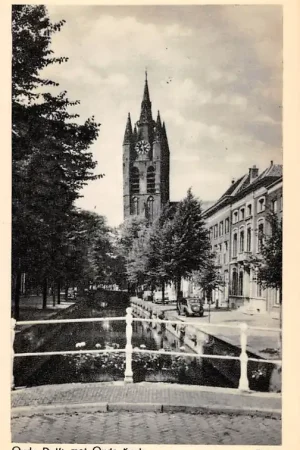 Delft Oude Delft met Oude Kerk HC54399 Oferta limitowana