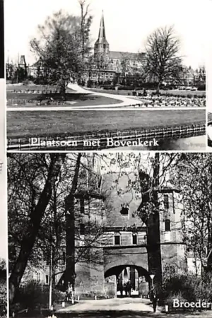 Kampen Groeten uit 1966 Molen d'Olde Zwerver Plantsoen Bovenkerk Broeder poort De Nieuwe Toren HC54388 Zwrot pieniędzy