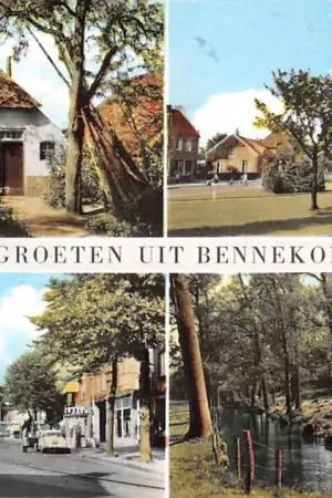 Oryginalny Bennekom Groeten uit 1969 Dorpsstraat Oud-Bennekom Dorpsgezicht de Beek Veluwe HC54316