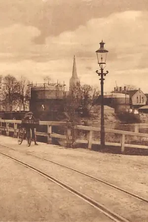 Doesburg Schipbrug met tramspoor Watertoren HC54306 Premium