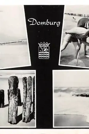 Domburg Strand en zee 1955 Vacantie-oord Amsterda HC53785 Niska cena