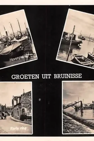 Bruinisse Haven Korte Ring Zijpe 1952 Schepen Scheepvaart HC53759 Ekspresowa dostawa