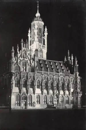 Kup teraz Middelburg Verlicht Stadhuis in de nacht 1932 Fotokaart Walcheren HC53642