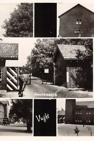 Vught Frederik Hendrikkazerne Kazerne Gebouw A Hoofdgebouw Ingang met soldaat op wacht Militair 1959 HC53330 Promocja