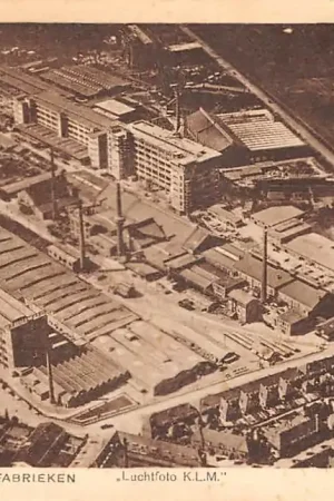 Promocja Eindhoven Philips fabrieken Luchtfoto KLM 1931 HC53320