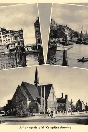 Najlepsza cena Dordrecht Taankaande Groothoofds poort Binnen Kalkhaven Gereformeerde Juliana kerk a\\/d Krispijnseweg 1956 HC53228