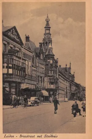 Leiden Breestraat met Stadhuis HC53194 Tani