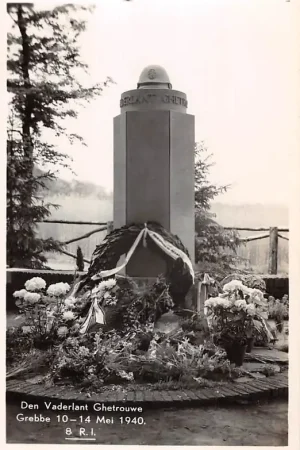 Rhenen Grebbe Den Vaderlant Ghetrouwe 10-14 Mei 1940 Militair monument 8 R.I. WO2 HC53184 Darmowa dostawa