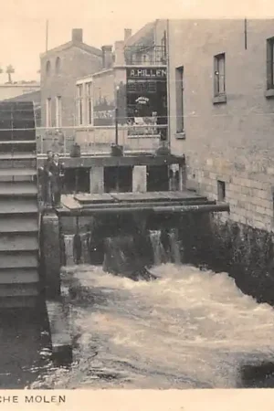 Oryginalny Valkenburg (LB) Fransche Molen Watermolen met scheprad Limburg HC52993