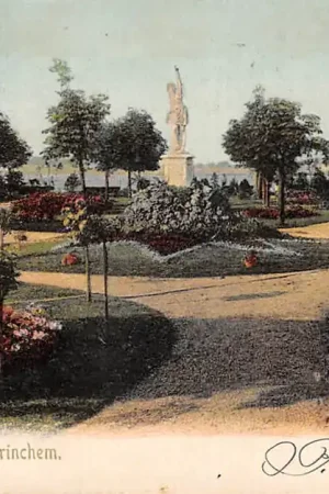Oryginalny Gorinchem Wilhelminapark met monument 1905 HC52879