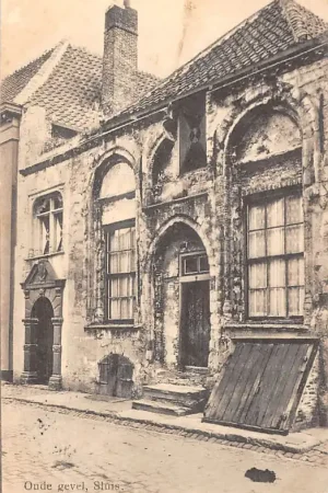 Tani Sluis (ZL) Oude gevel Zeeuws-Vlaanderen 1930 HC52866